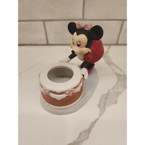 Disney GiftWare Minnie Mouse Birthday Cake Votive Candle Holder Figurine Ceramic